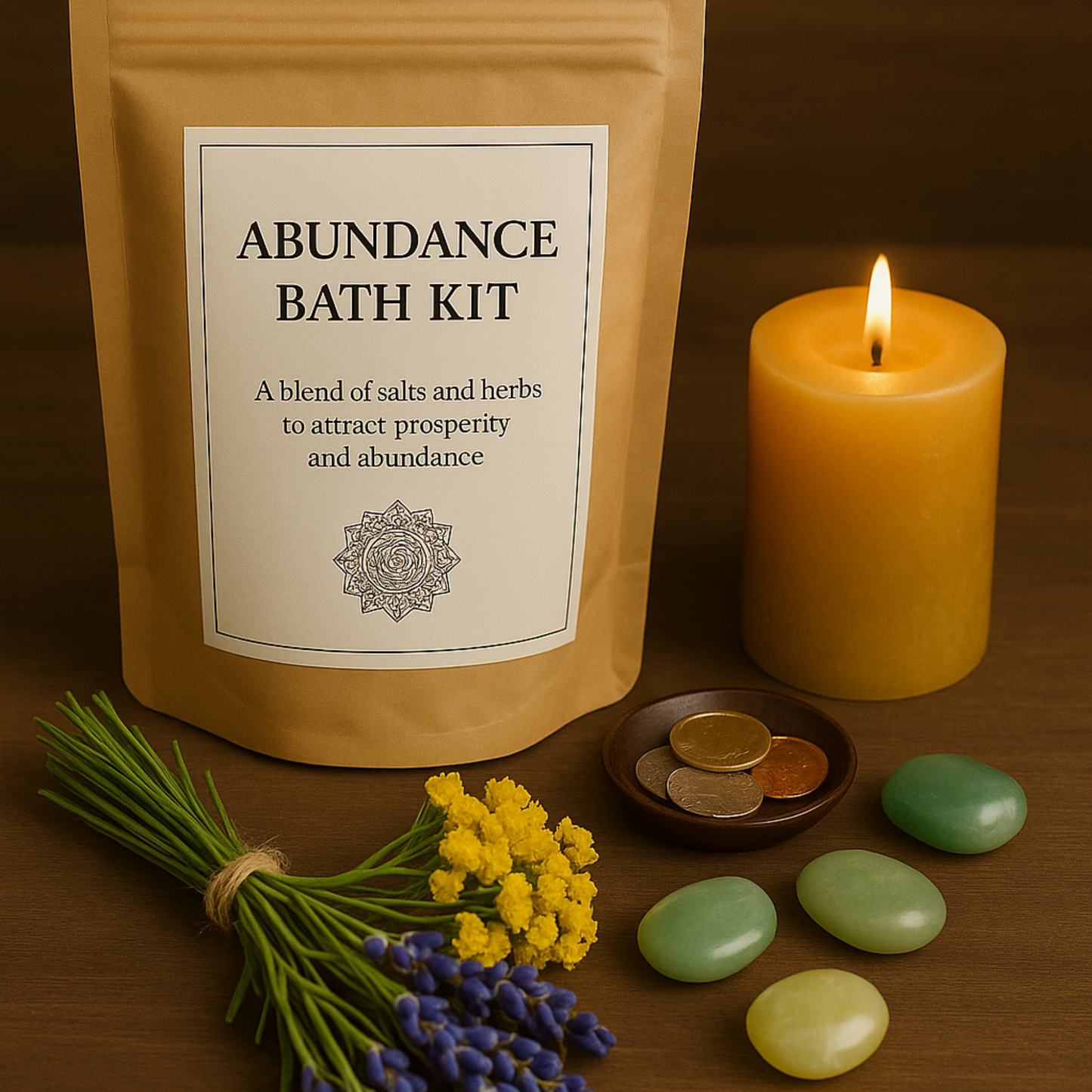 Spiritual Bath Kit - Abundance Bath Ritual: Attract Prosperity and Positive Flow