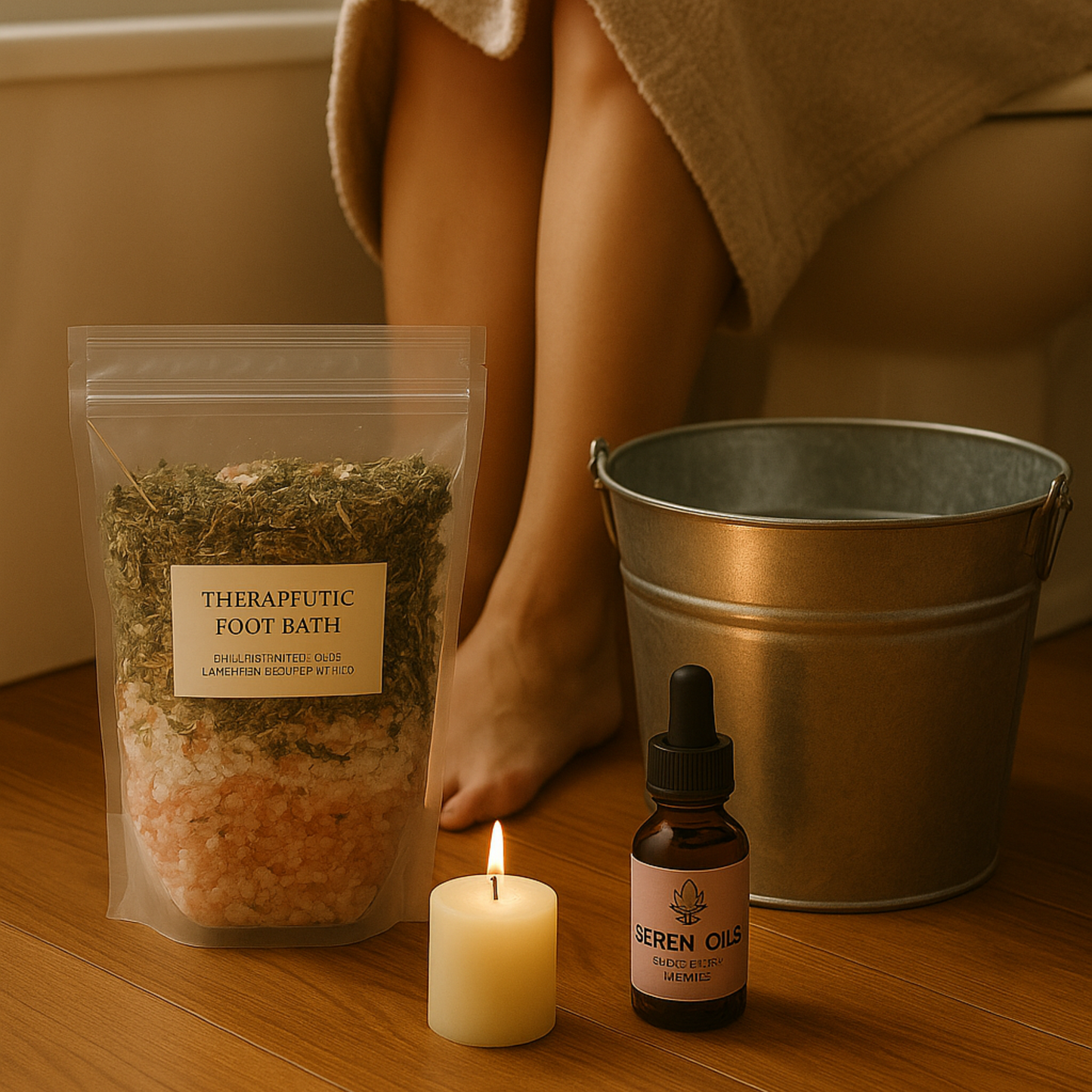 Therapeutic Foot Bath with Essential Oils - Lavender, Geranium | 200g