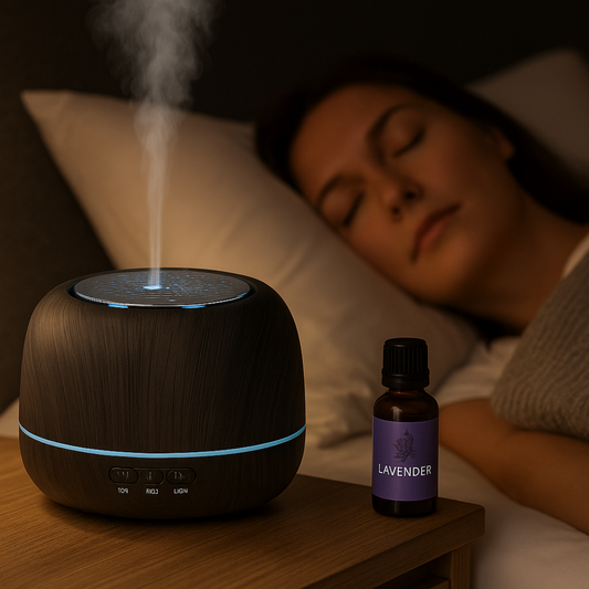 Essential Oil Diffuser 300ML – Aromatherapy Diffuser with 5-in-1 Functions & 7 Color LED Lights