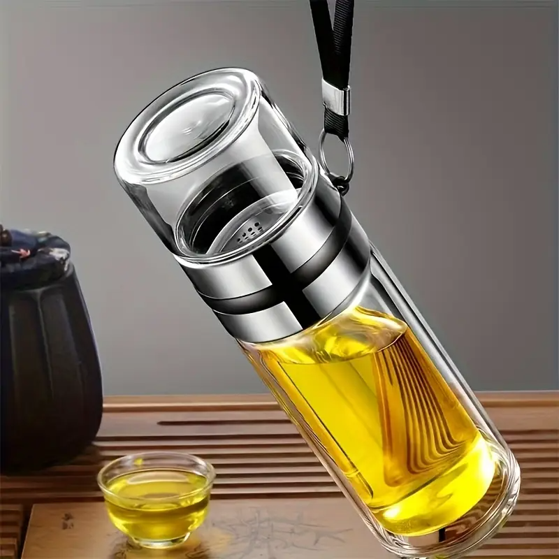 Infuser Tea Bottle – Wellness Glass Bottle for Herbal Infusions | Eco-Friendly | Perfect for Mindful Living