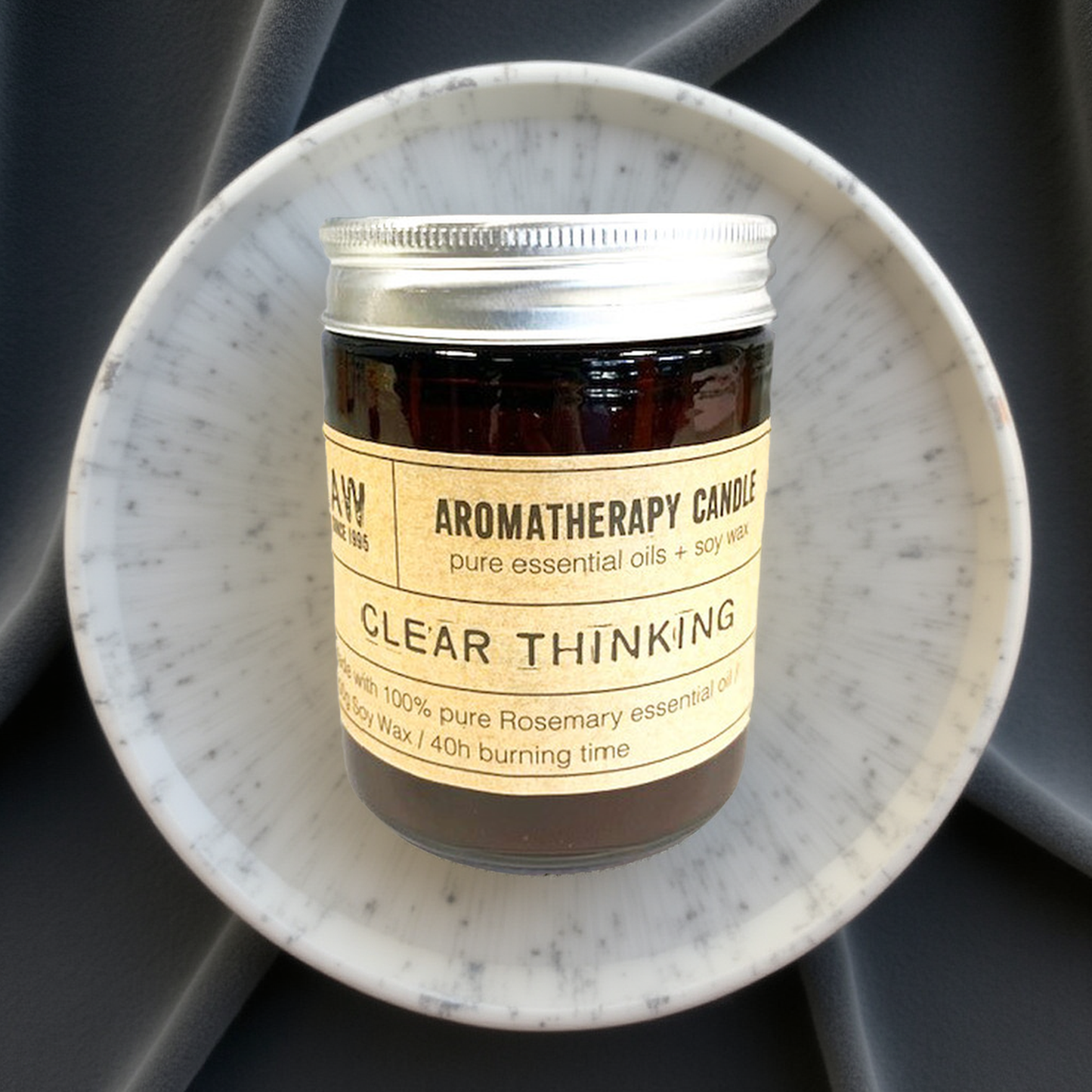 Vela de Aromaterapia em Soja 200g – Clareza Mental